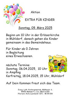 Aktion Extra für Kinder