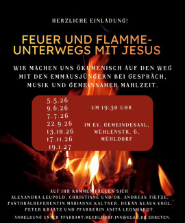 Plakat Feuer und Flamme mit Terminen