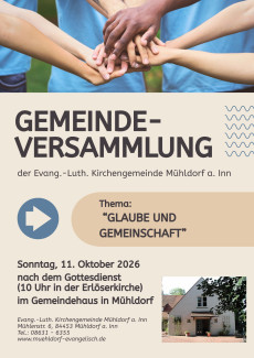 Plakat mit mehreren aufeinanderliegenden Händen