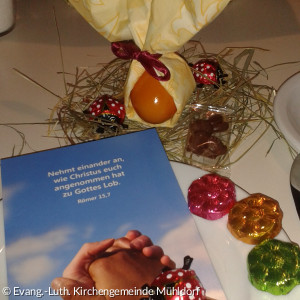 Osterhase gebastelt aus Serviette und Osterei